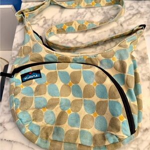 Kavu Crossbody Bag in Blue, Yellow, and Cream